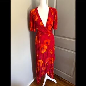 COTTON CANDY FLORAL WRAP DRESS